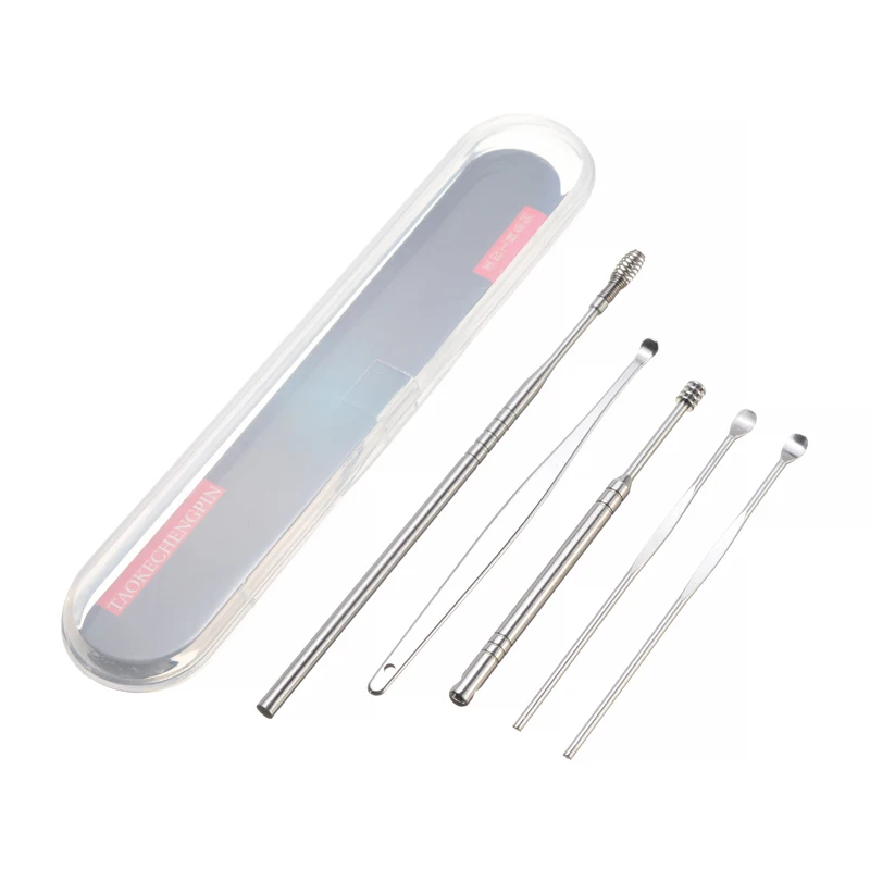 5 шт./компл. из нержавеющей стали для чистки ушей восковая кюретка удаления