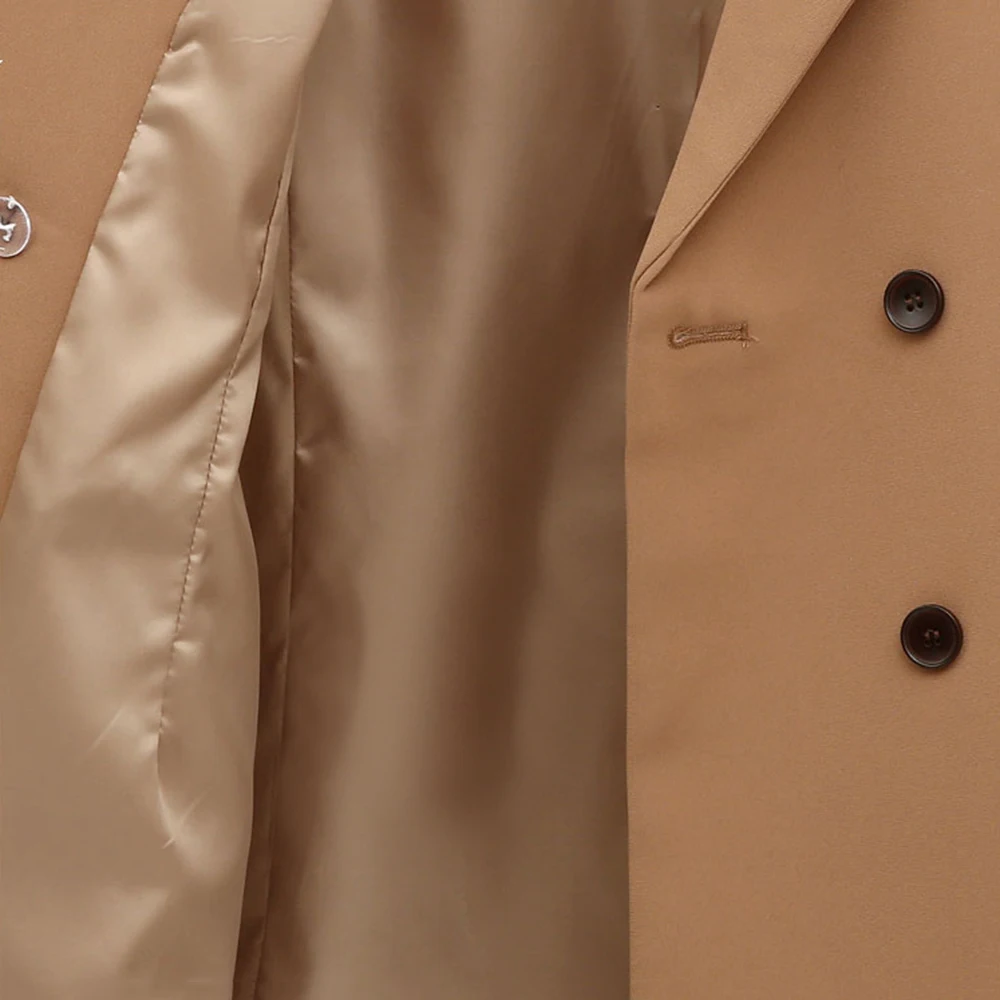 Женский блейзер на осень и зиму Повседневный двубортный пиджак с карманами