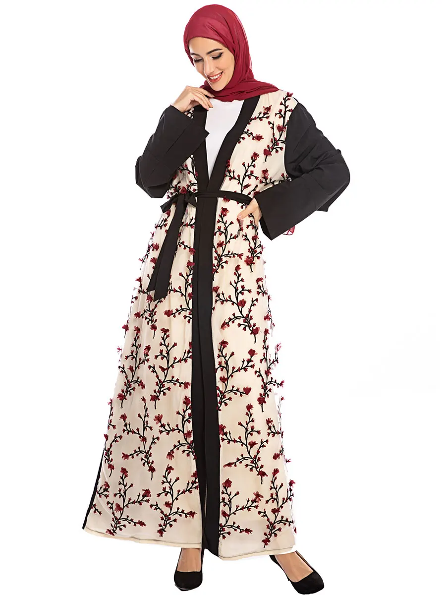 Абая потоком женщин Кафтан Marocain висячий для мусульман Дубай Ближний Восток мода