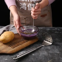 new potato carrot masher stainless steel food crusher vegetable fruit tools home essentials kitchen accessories dropshipping