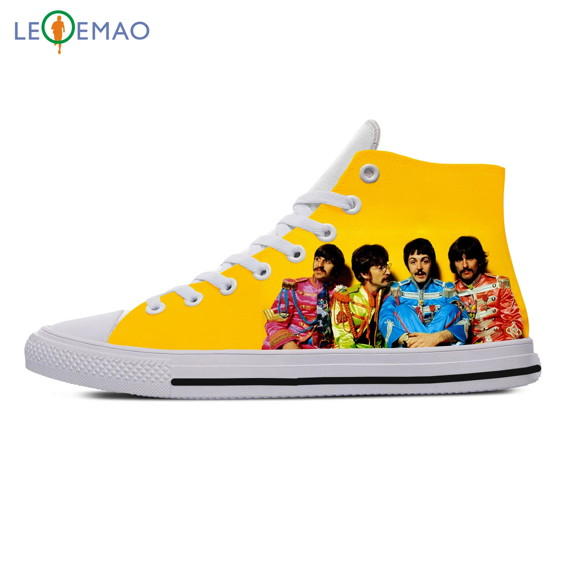 Sapatos de Lona o b e a t l e s Personalizado Primavera Outono Alta Qualidade Handiness Masculino Sapatos Casuais Confortáveis Grandes Branco Zapatillas