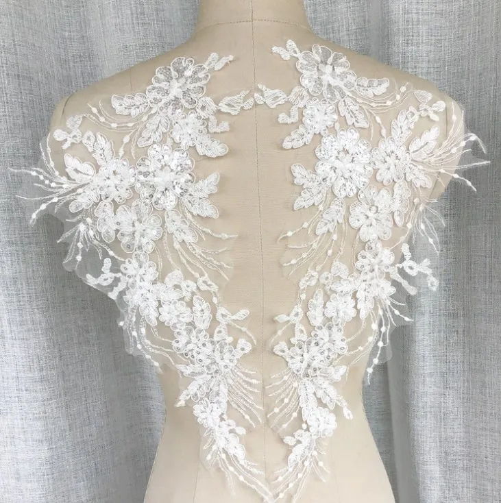 2 шт. 3D Цветы из пайеток вышитые патч для свадьбы вечернее платье &quotсделай сам&quot