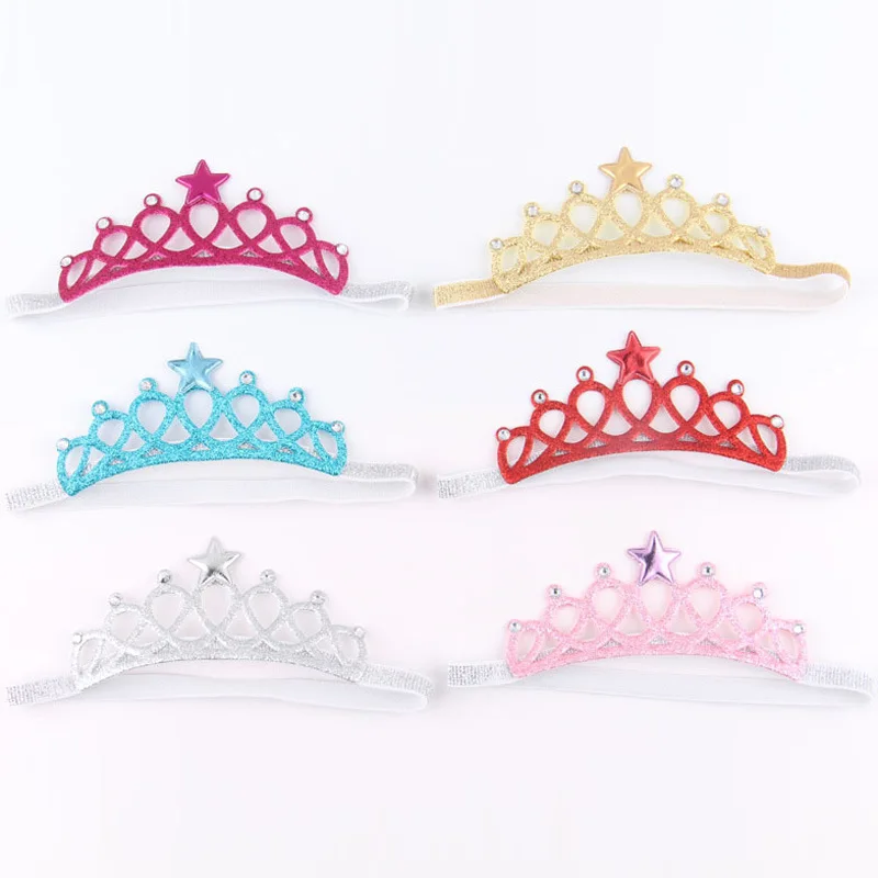 Diadema de cristal con diamantes de imitaci&oacute;n para ni&ntilde;a, diadema el&aacute;stica para el pelo para ni&ntilde;a, tiara de corona, accesorios de Cosplay, joyer&iacute;a para Regalo de graduaci&oacute;n de fiesta-3