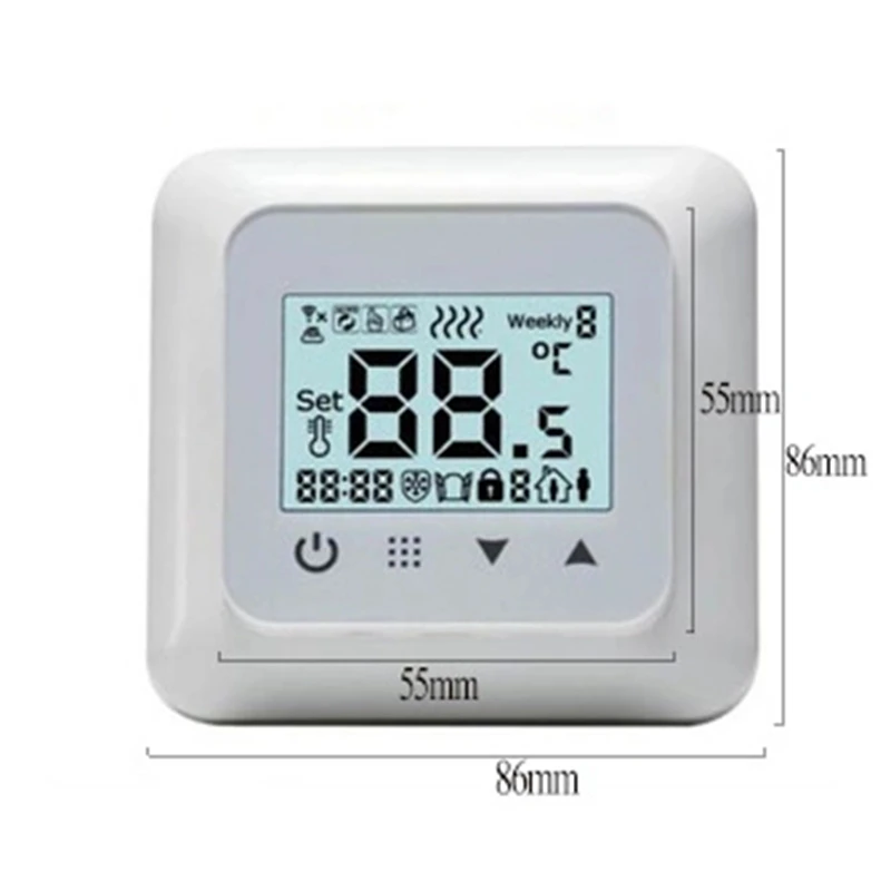 Hy518 Lcd Press Sn Hvac Tools Certificated Smart Programmable Electric Floor Water Heater Radiator Room Thermostat | Обустройство