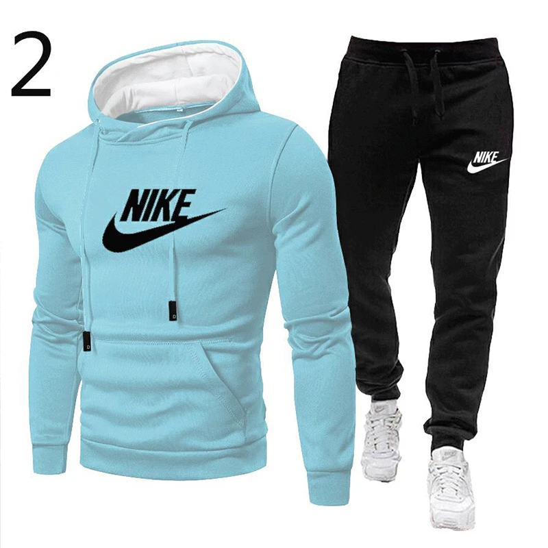 

2021 new spring and autumn fashion sportswear men's luxury sweater suit leisure Sweater Hoodie two-piece men's suit-11