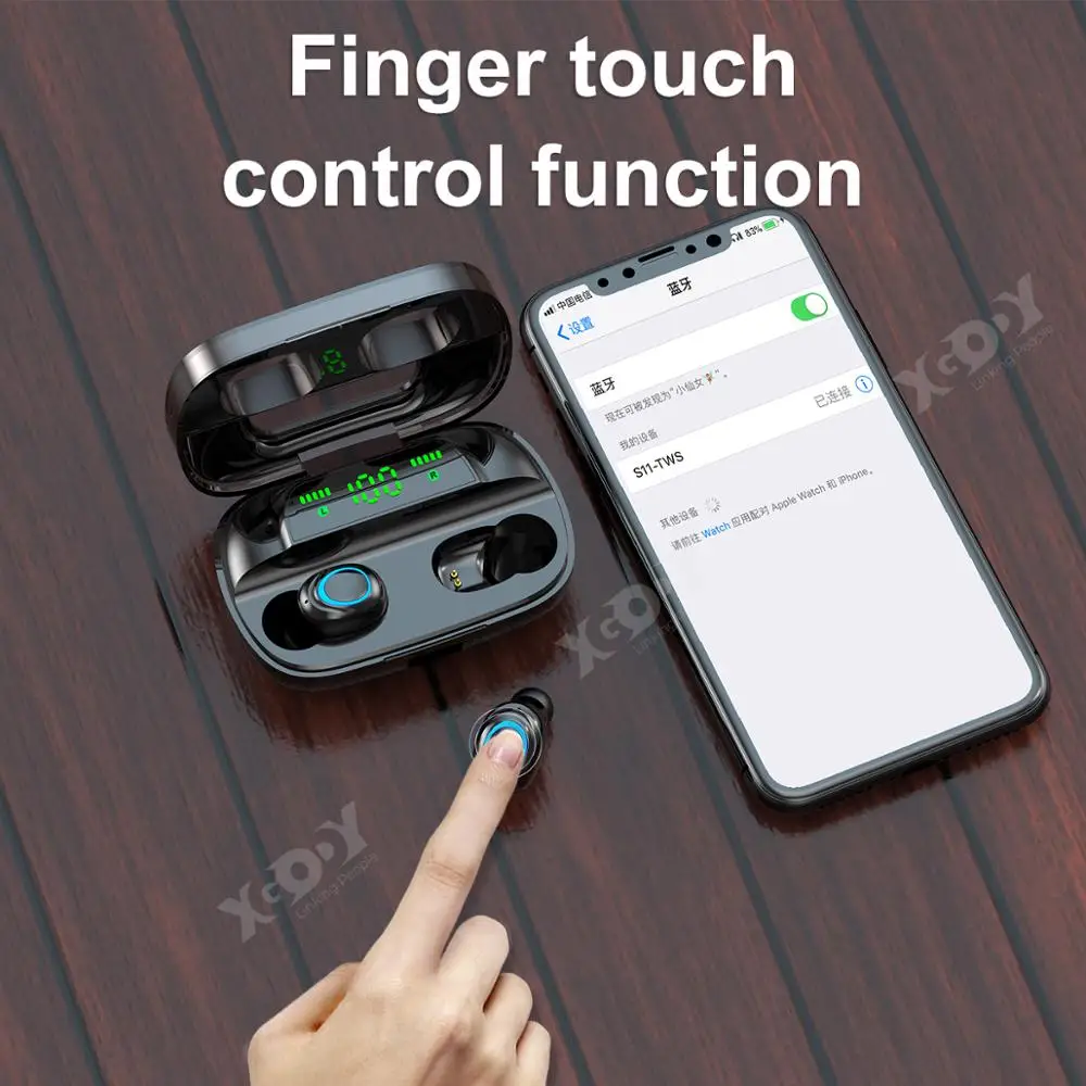 Фото XGODY S11 Водонепроницаемый Bluetooth 5 0 гарнитура TWS беспроводные наушники мини-наушники XGODY S11 Водонепроницаемый Bluetooth 5 0 гарнитура TWS беспроводные наушники мини-наушники