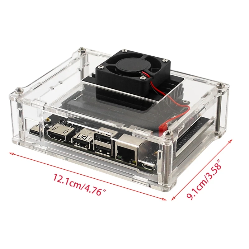 

Durable Jetson Nano B01 & A02 Developer kit Acrylic Case Box Transparent Shell Enclosure with Cooling Fan