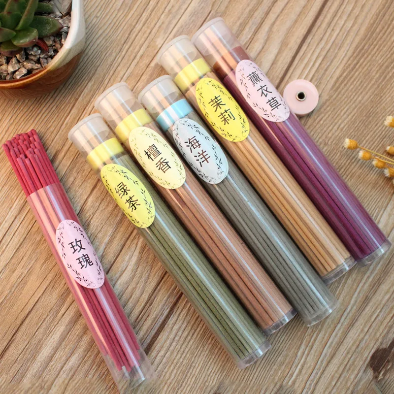 

50 Sticks Incense Burner Natural Aroma Purifying Air incense sticks Lavender Rose Freshener Aromatherapy Old /new Packag Random
