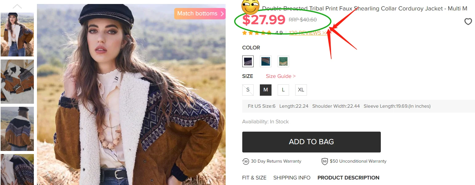 

Corduroy Jacket Double Breasted Tribal Print Faux Shearling Collar Corduroy Jacket Coat Women Crop Jacket Vintage Fall 2020