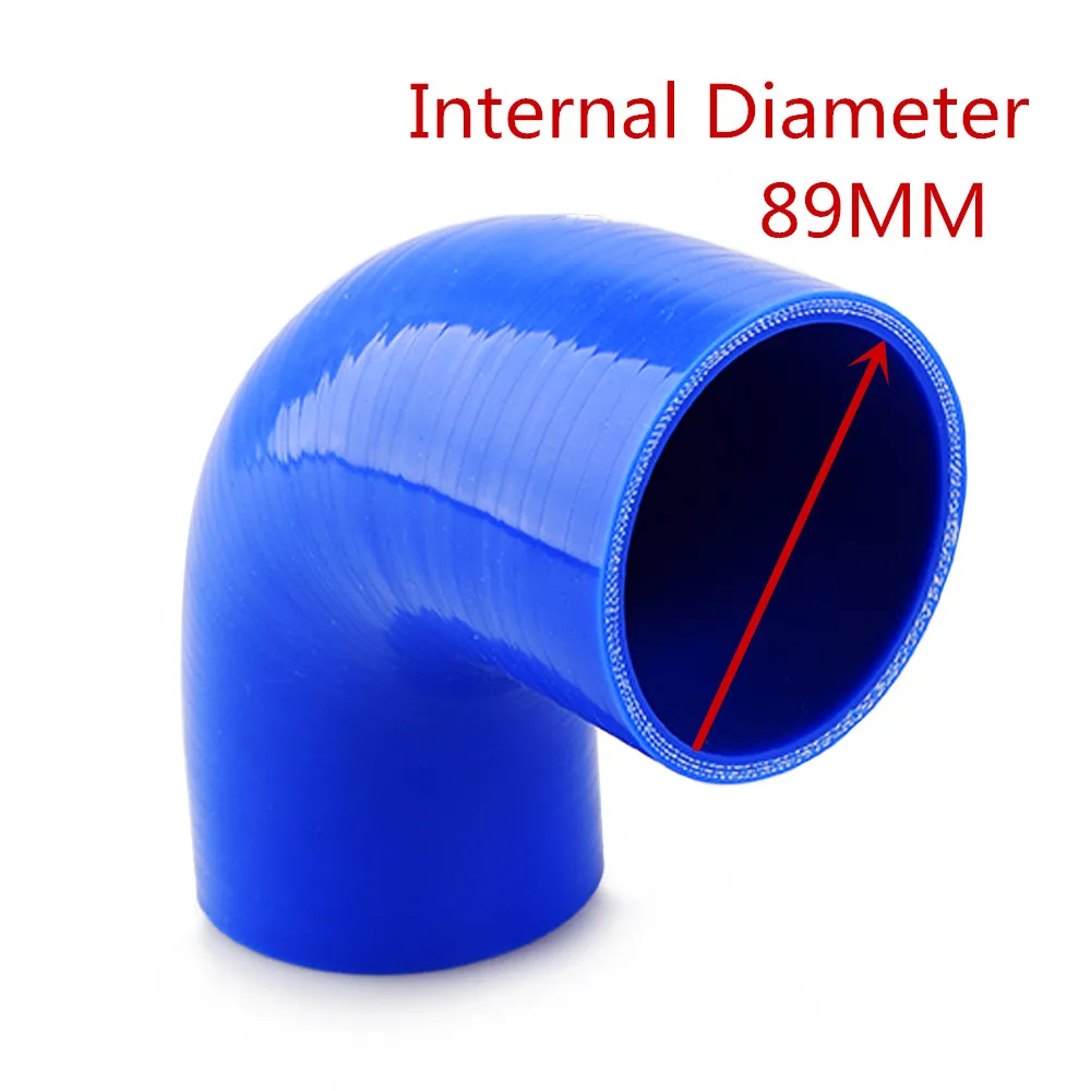 

RO-GEJA Universal 90 Degree 89mm Turbo Intake Couple Elbow Silicone Hose Pipe