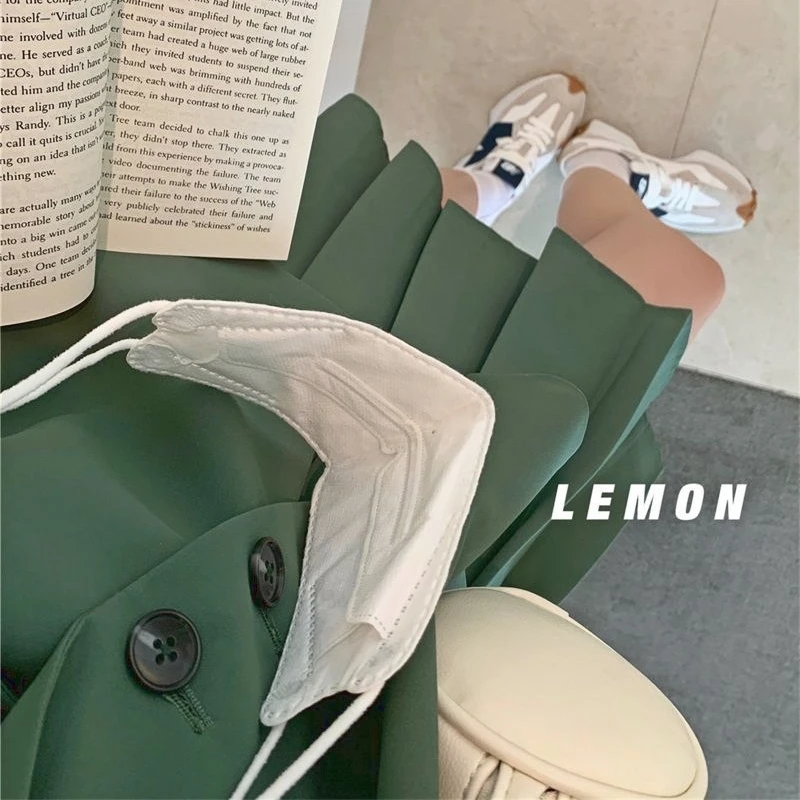 Женские костюмы с пиджачным топом и плиссированной юбкой однотонные элегантные