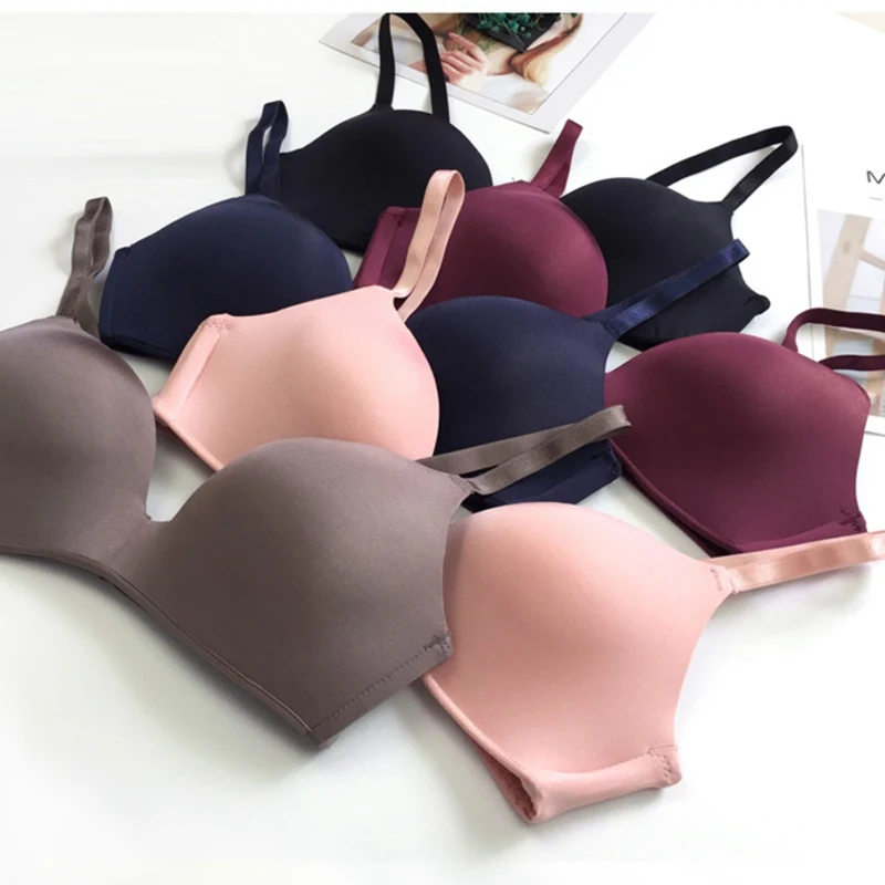 

Women's Bra Fashion Sexy Seamless Deep V Underwear Gathered Bra Female Comfortable Underwear Thin Section Seamless Bra