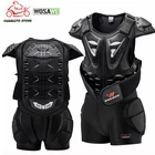WOSAWE новая мотоциклетная армированная куртка, яркий жилет для тела, груди, плеч, спины, защитная набедренная защита для детей