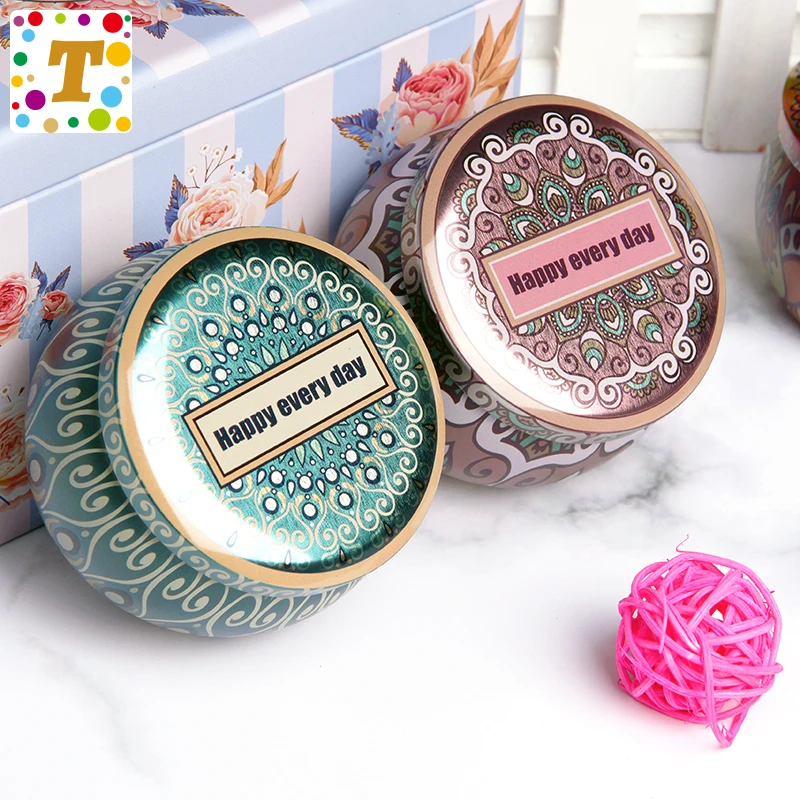 

Handmade DIY Scented Candle Tins Tins for Wedding Ceremony Jars with Lid Candy Jar Almacenaje Empty Jar Almacenaje Home BY50LZ
