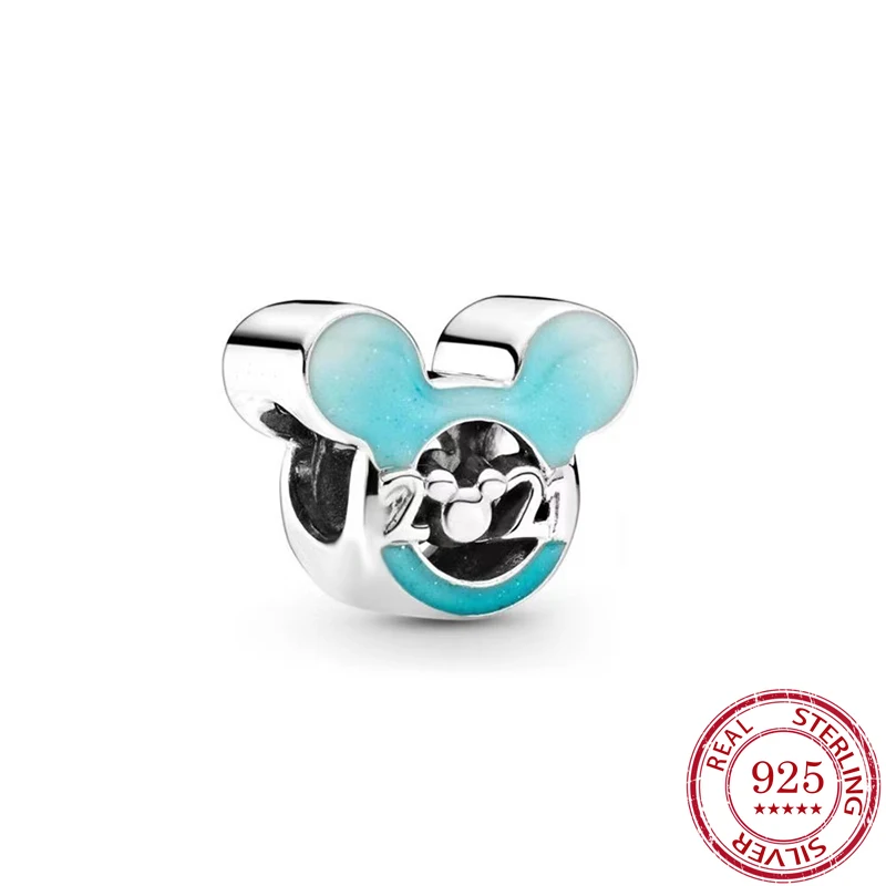 Женский браслет из серебра 100% пробы с подвеской в виде синей планеты | Украшения и