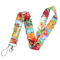 lt924 the lion king kids lanyard for keychain id card cover pass student mobile phone badge holder key ring accessories gifts