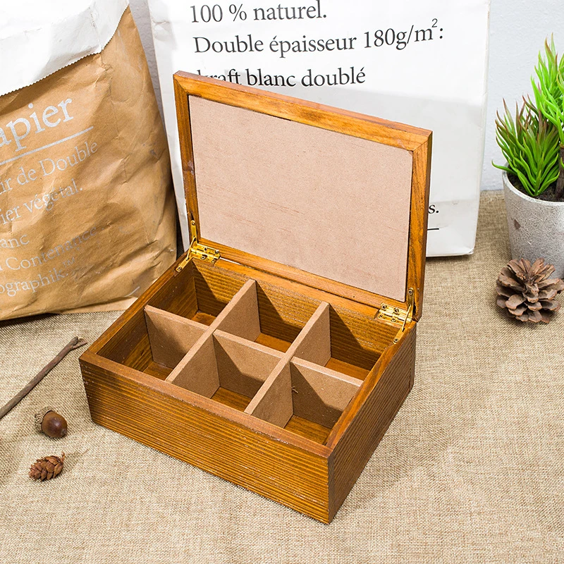 Деревянные аксессуары для дома Настольный ящик хранения всякой косметики