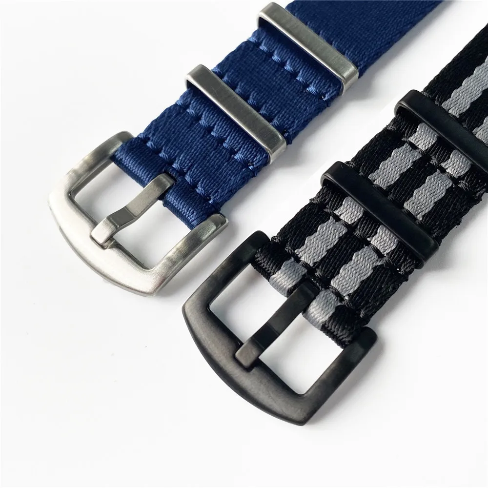 High Quality Nylon Canvas NATO Watch Band 20mm 22mm Men Sport Waterproof Wrist Strap Bracelet Accessories Military Seatbelt