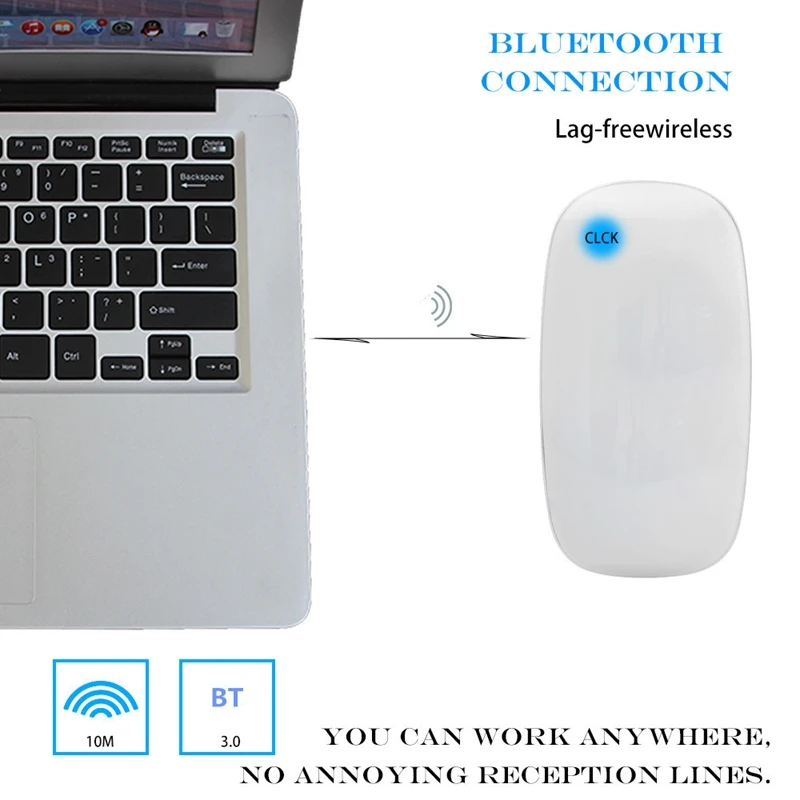 Эргономичная тонкая мышь Arc с Bluetooth Беспроводная оптическая Ультратонкая для Apple