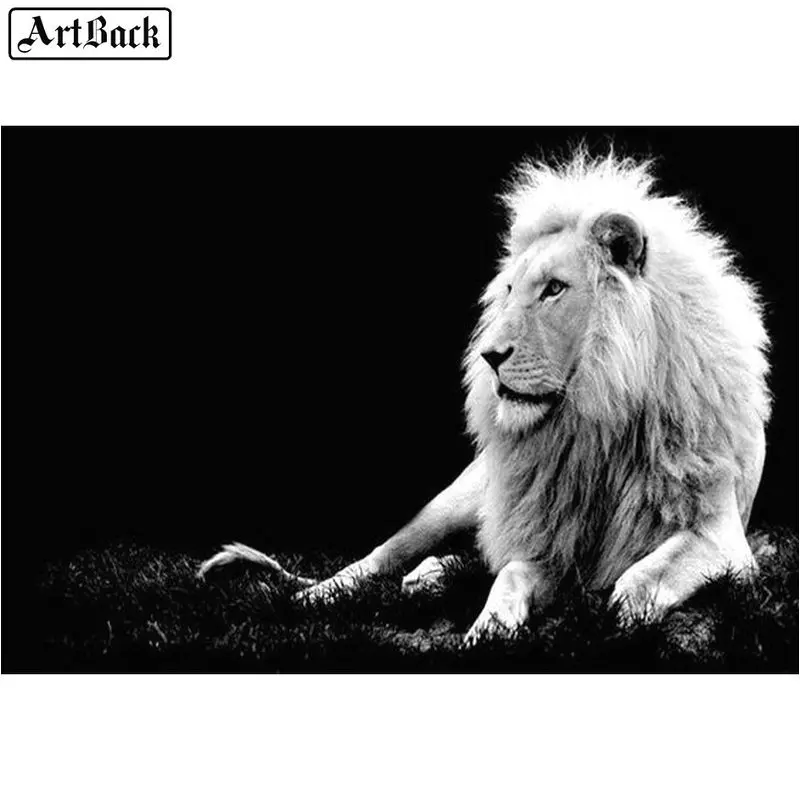 Картина из алмазов ArtBack с Львом 5d сделай сам вышивка крестиком животными полная