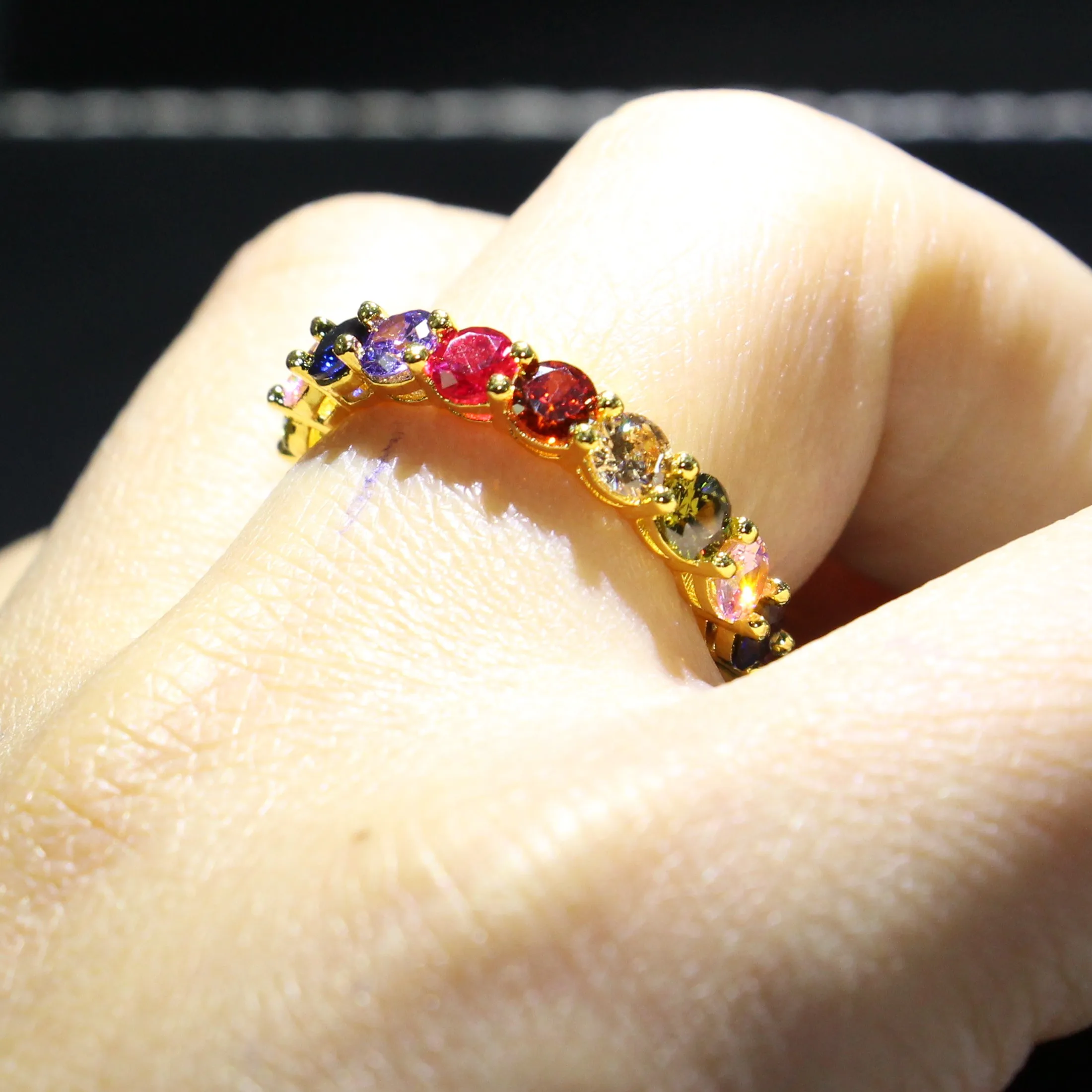 Rulalei Top Selling Brand New Luxury Jewelry 925 Sterling Silver Round Cut Multi Color 5A Cubic Zirconian Birthstone Women Ring | Украшения