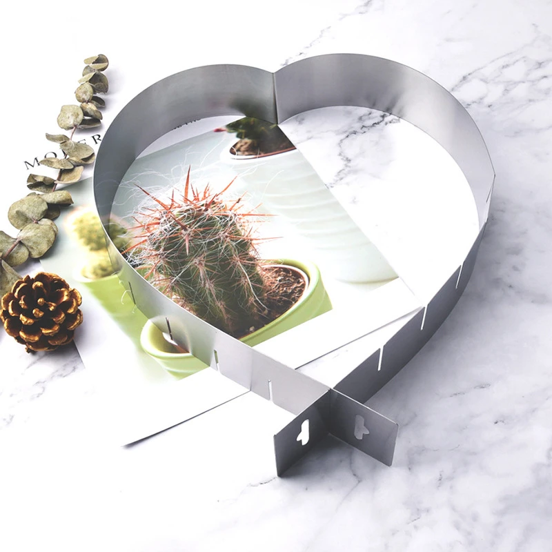 

Adjustable Size Love Heart Shape Mold Stainless Steel Chocolate Cookie Muffin Baking Tool Sponge Mousse Dessert Cake Decorating