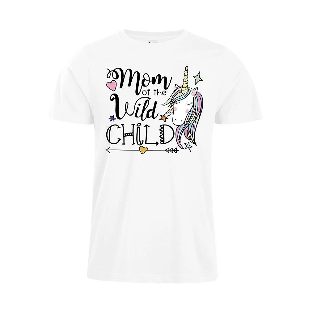 2020 Детская футболка с изображением мамы дикой единорога | Женская одежда