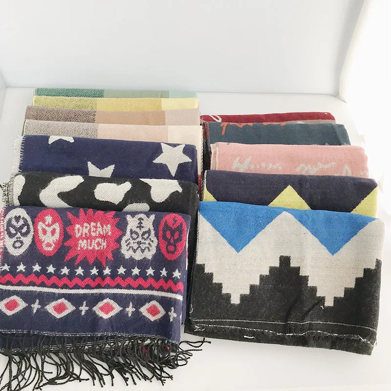 USPOP 2020 новые женские шарфы зимний шарф с кисточками мягкий теплый длинный