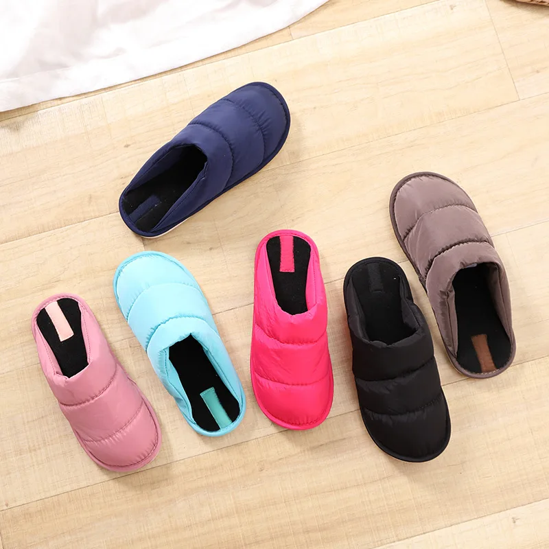 Женские шлепанцы зимние модные теплые Нескользящие на плоской платформе | Обувь