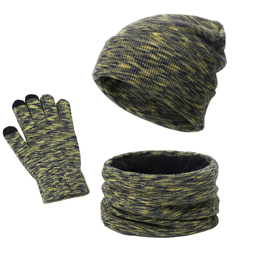 

Winter Beanies Men Knitted Hat Caps Set Mask Warm Fleece Hats For Men Women Skullies Beanies Hats Outdoor Ride Climbing Caps