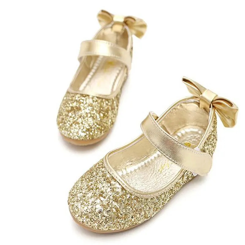 Новинка 2020 детская обувь кожаная принцессы для девочек Свадебная танцев|Кожаная