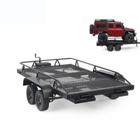 trx4 km2 scx10 18 110 large flat trailer for two axle metal trailer climbing vehicle car accessories