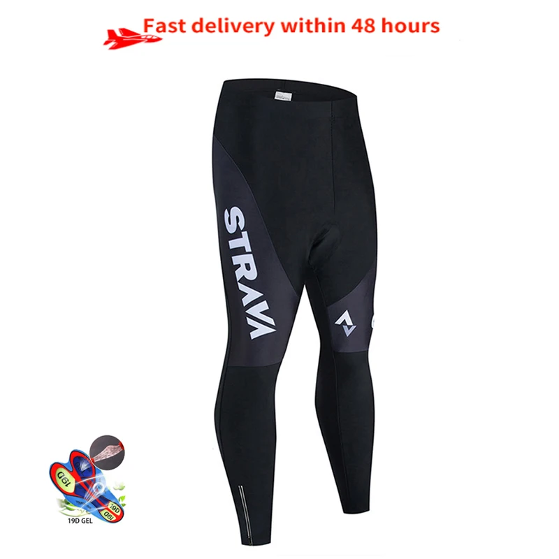 

Hot Sale Spring Autumn STRAVA Pro Cycling Bib Pants MTB Bike Men Outdoor Cycling Trousers 19D Gel Pad Bike Bib Pants Quic