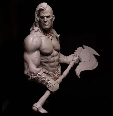 

1/10 ancient man warrior bust with Axe Resin figure Model kits Miniature gk Unassembly Unpainted