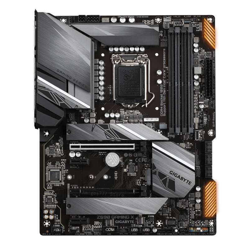 Verkaufen LGA 1200 Gigabyte Z590 GAMING X Motherboard DDR4 128GB M.2 SSD Gaming ATX Unterstützung 10th/11th-Gen Cpu Intel Z590 Placa-Mãe 1200