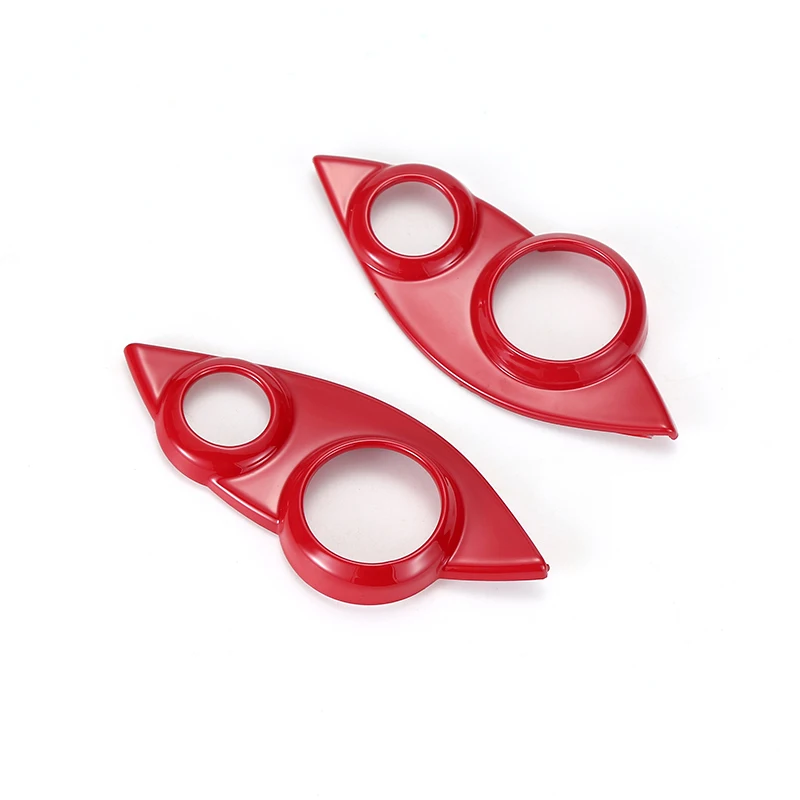 red 2pcs Кнопка включения рулевого колеса, Кнопка Аудио круиз-контроля, наклейка, Накладка для SMART Fortwo 453 forfour 451, автомобильные аксессуары - Название цвета: red 2pcs