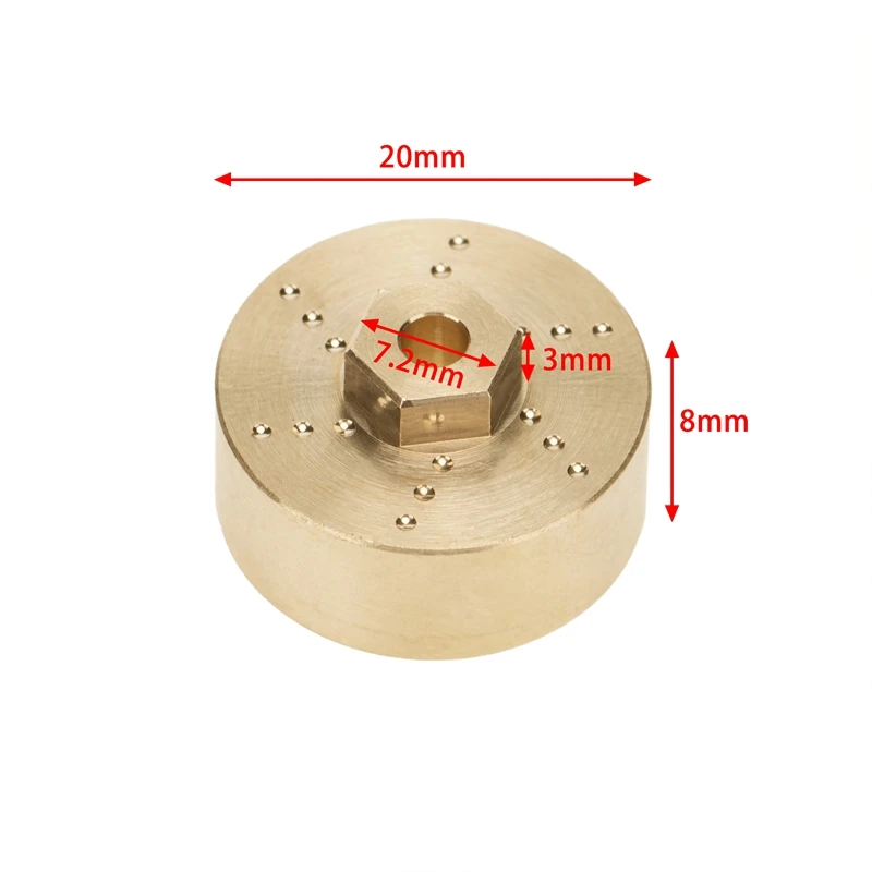 Eje de transmisi&oacute;n de juntas CVD para coche de control remoto Axial SCX24 90081 1/24, 6mm de ancho, resistente, combinador de buje de rueda-3