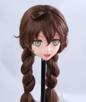 LiLi Mask 107 Girl Half Head Halloween Realistic Silica Mask Cosplay Japanese Comic Anime Kigurumi Mask BJD Crossdresser Doll