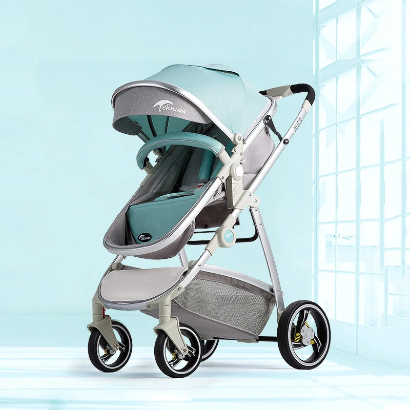 Baby Stroller High Landscape Can Sit Reclining Two-way Stroller Shock Absorber Folding Lightweight Newborn Stroller