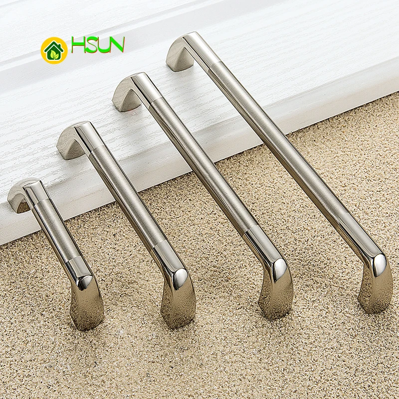 Ручка для мебели металлическая серебристая хромированная ручка кухонного шкафа