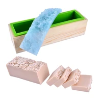 nicole soap mold flexible silicone liner mould with wooden box and embossed mat diy handmade