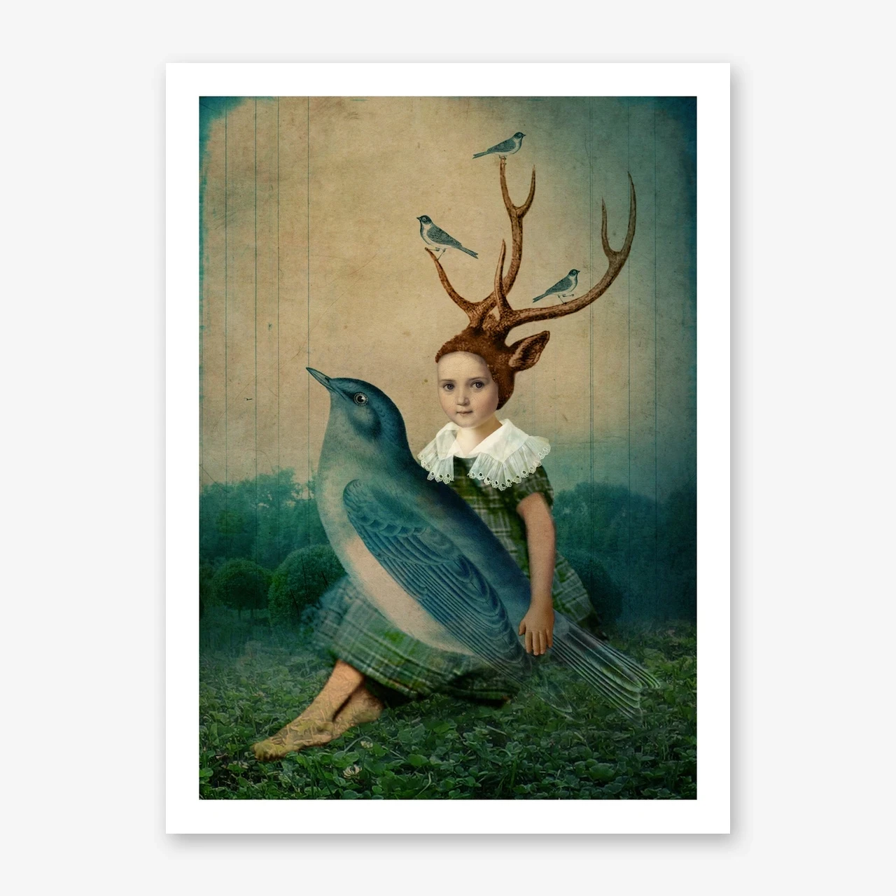 

Modular Deer People Birds Pictures Canvas Abstract View Prints Painting Wall Art Poster Home For Living Room Decoration Frame