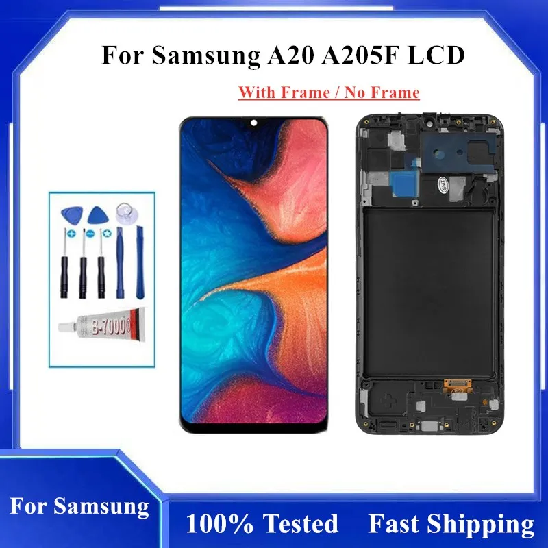 

6.4" Incell LCD For Samsung Galaxy A20 A205F LCD Display With Touch Screen Digitizer Assembly For Samsung A205 SM-A205F A205FN