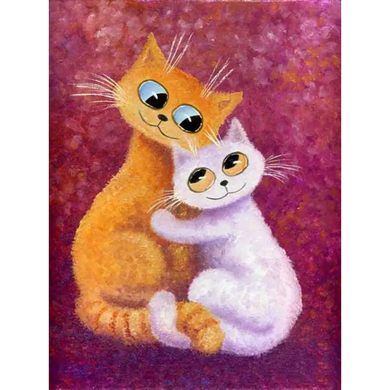 

5D DIY Diamond Painting "Cartoon Cat" Square/Round Drill Diamond Embroidery Daimond Mosaic Rhinestones Cross Stitch Home Decor