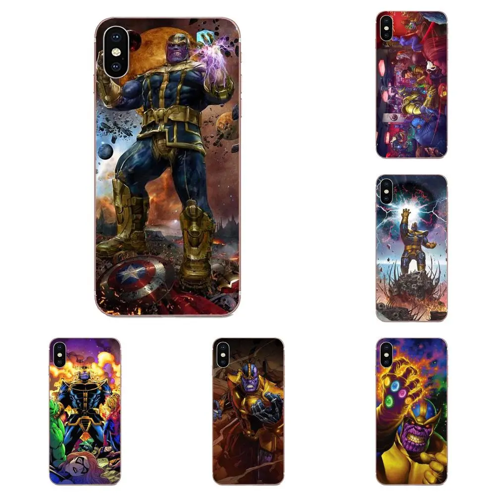 Марвел из Мстителей произведение искусства игрушки танос для samsung Galaxy Note 5 8 9 S3 S4 S5