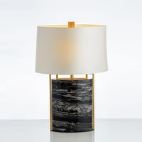 art deco e27 postmodern iron fabric marble table lamp desk lamp led dest lamp for bedroom foyer