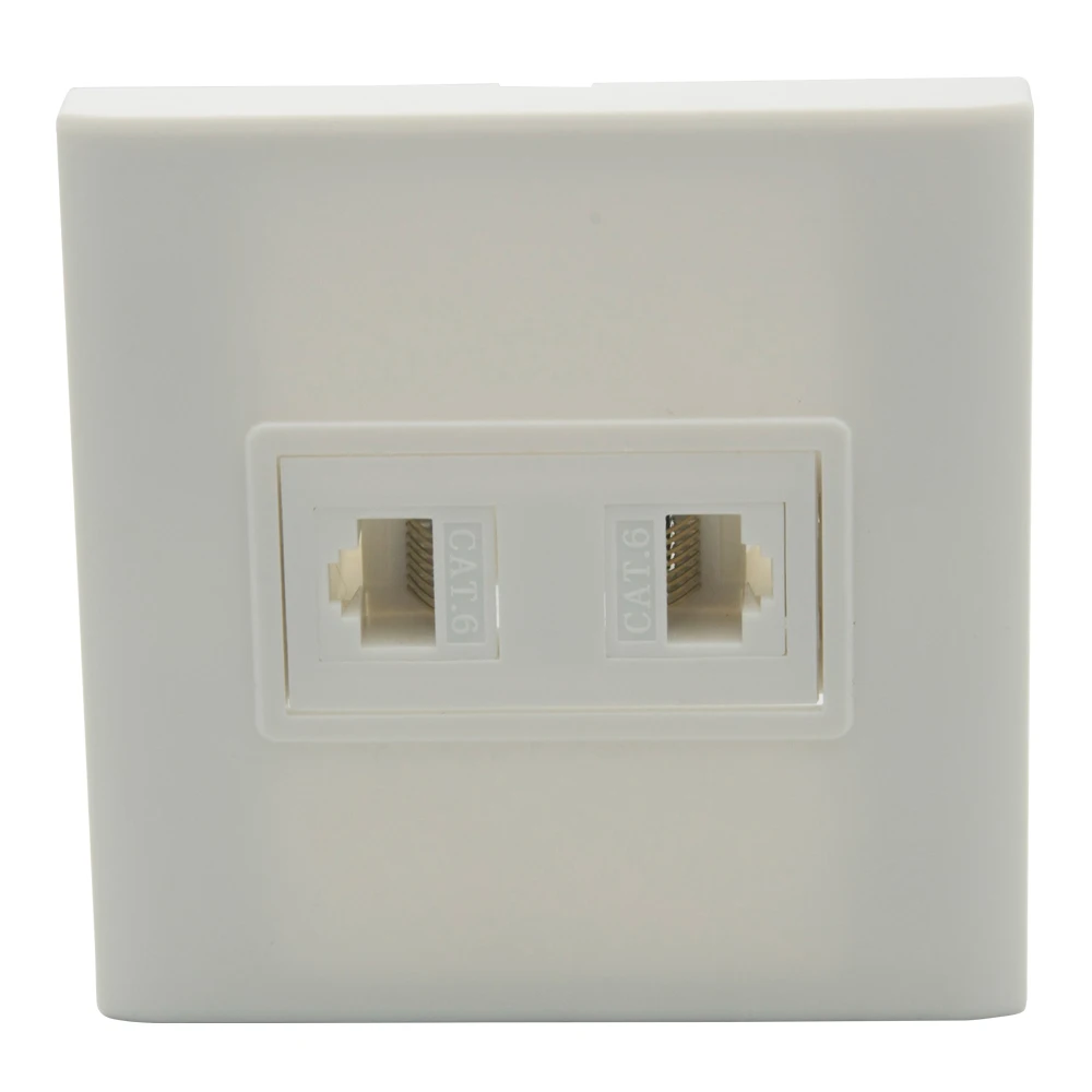 

Стандарт ЕС 86, 2 порта, 6 категории, RJ45, розетка-розетка, настенная пластина