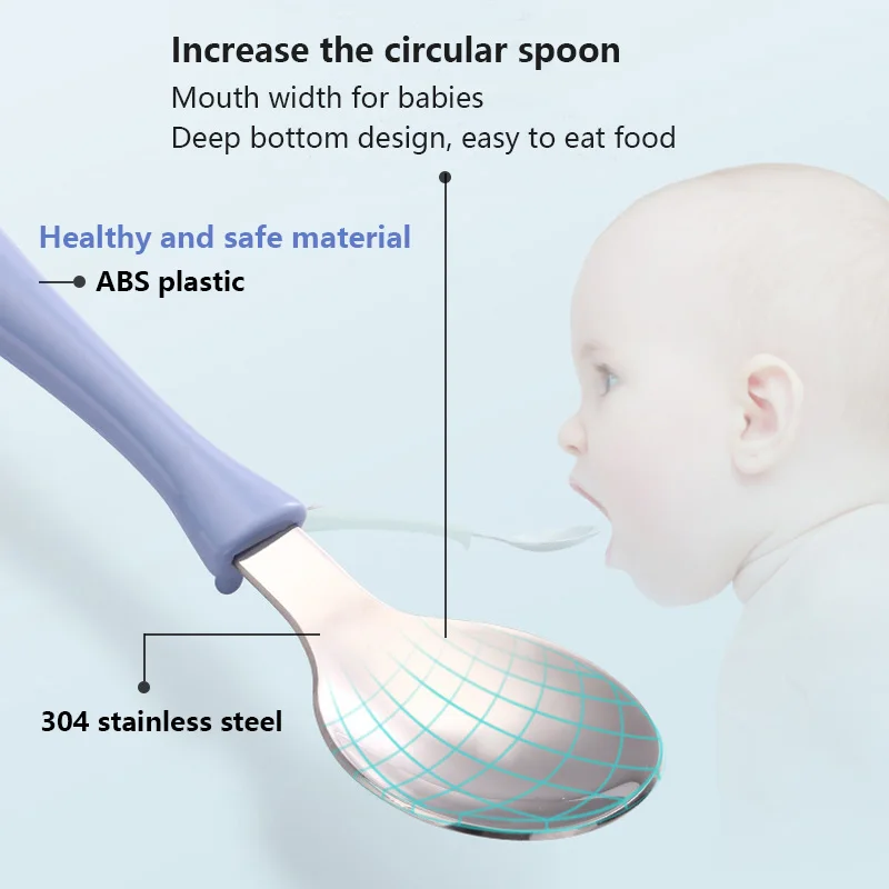 2 шт. милые детские столовые приборы из нержавеющей стали с рисунком детская