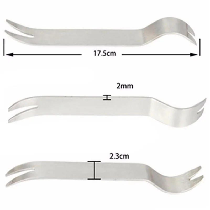 

18cm Kit Trim Door Clip Panel Dash Dashboard Audio Radio Interior Repair removal Tool Metal Silver color Car Removal Pry Tool