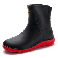excargo rain boots for men ankle boots for rain day 2020 new winter fur water shoes waterproof rain boots with sock